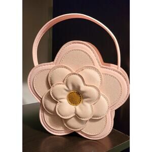 Cat & Jack Girl Flower Purse Shimmery Trinket Hand Bag